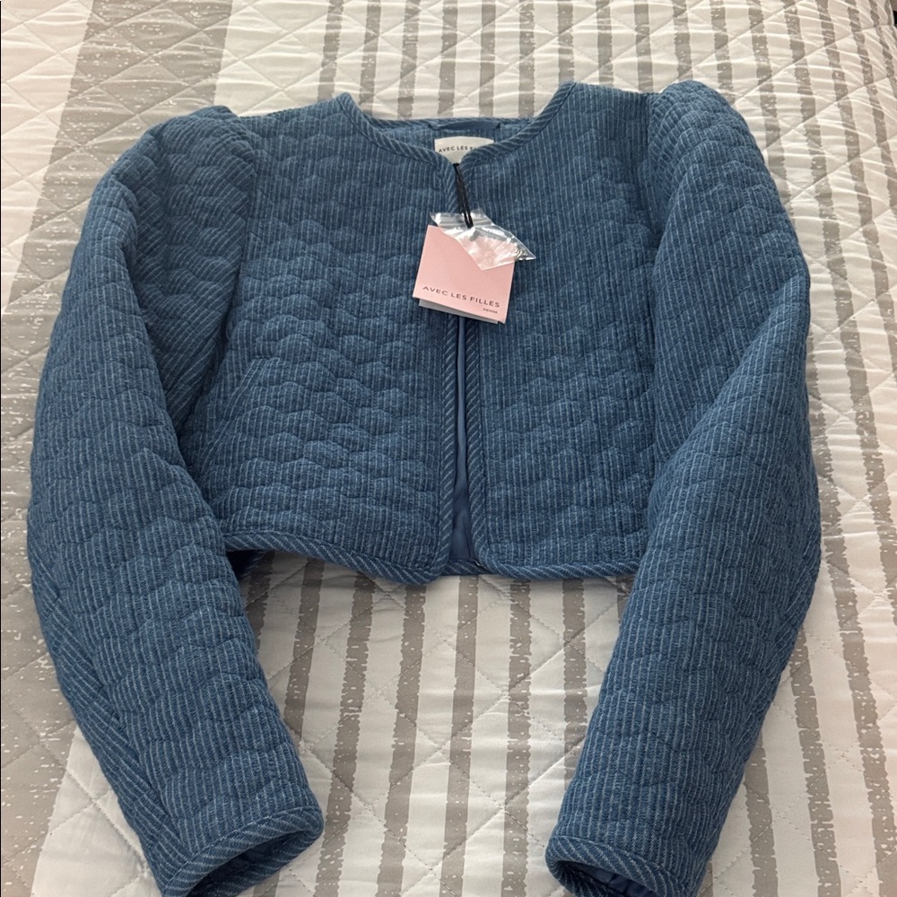 NWT Avec Les Filles Cropped Women’s Jacket- size XS